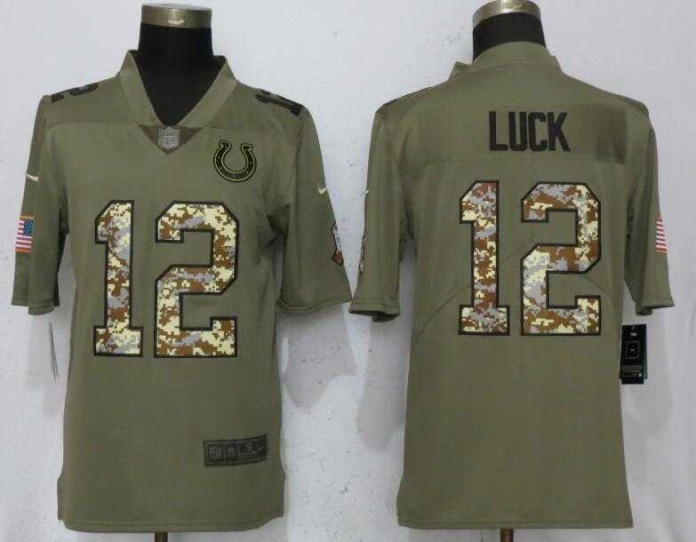 Nike Colts 12 Andrew Luck Olive Camo Salute To Service Limited Jersey,We sell and wholesale Nike Colts 12 Andrew Luck Olive Camo Salute To Service Limited Jersey on line form chian!